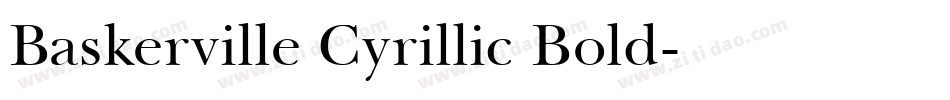 Baskerville Cyrillic Bold字体转换